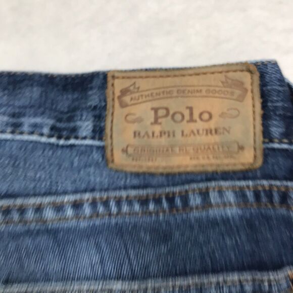 POLO Ralph Lauren Varick Jeans Men 35x30 Slim Straight Whisker Honeycomb Light - Picture 5 of 15